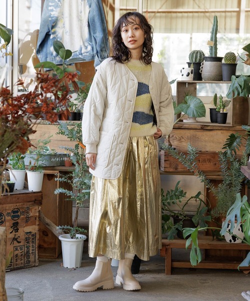 niko and...(ニコアンド)の「フェザーアート柄ニットプルオーバー(ニット/セーター・レディース・ピンク/ブルー/アイボリー・FREE)」の6枚目の写真