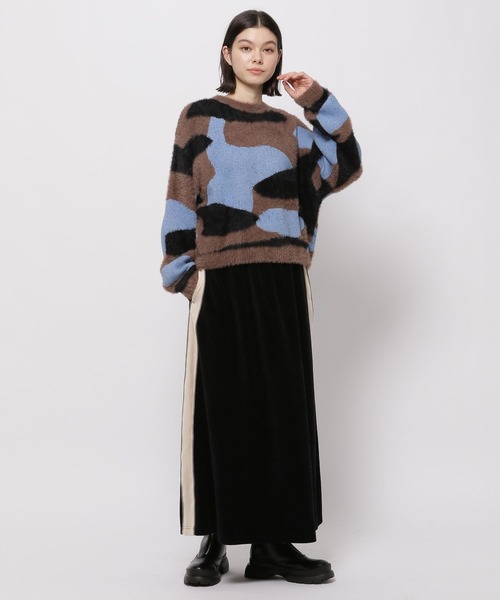 niko and...(ニコアンド)の「フェザーアート柄ニットプルオーバー(ニット/セーター・レディース・ピンク/ブルー/アイボリー・FREE)」の13枚目の写真