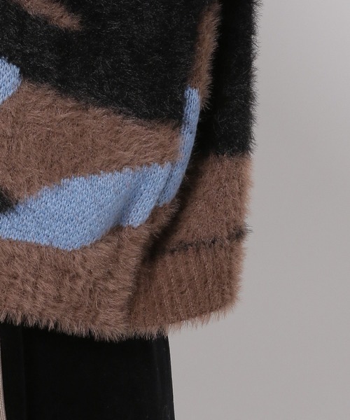 niko and...(ニコアンド)の「フェザーアート柄ニットプルオーバー(ニット/セーター・レディース・ピンク/ブルー/アイボリー・FREE)」の8枚目の写真