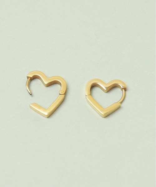 ieLS（イエルズ）の「金属アレルギー対応「ieLS」ステンレス　ハートフープピアス（ピアス（両耳用）・レディース・シルバー/ゴールド・ONE SIZE）」の6枚目の写真
