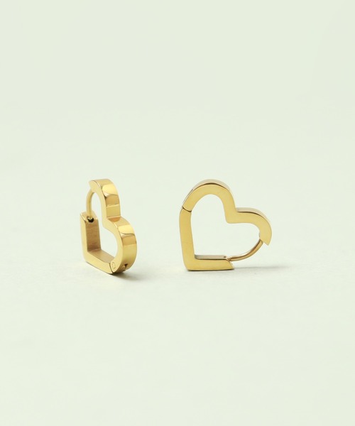 ieLS（イエルズ）の「金属アレルギー対応「ieLS」ステンレス　ハートフープピアス（ピアス（両耳用）・レディース・シルバー/ゴールド・ONE SIZE）」の5枚目の写真