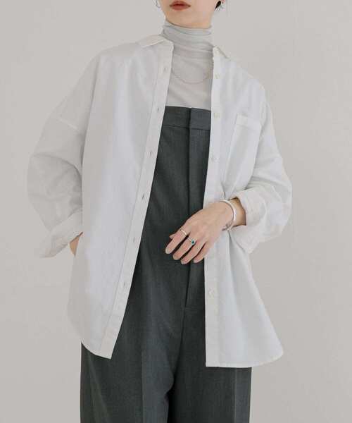 URBAN RESEARCH(アーバンリサーチ)の「オックスオーバーシャツ(シャツ/ブラウス・レディース・イエロー/ストライプ/オフホワイト・FREE)」の7枚目の写真