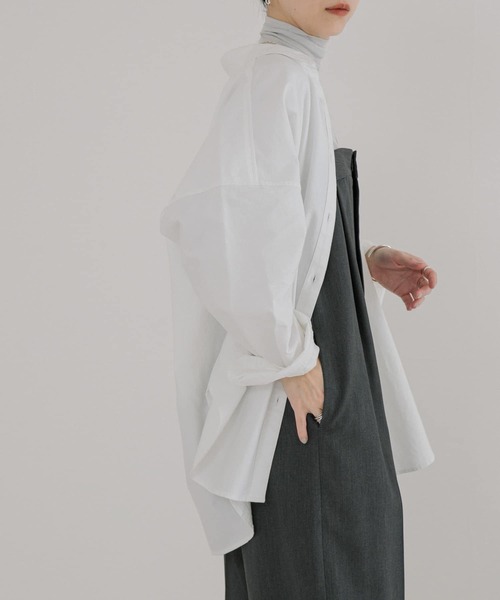 URBAN RESEARCH(アーバンリサーチ)の「オックスオーバーシャツ(シャツ/ブラウス・レディース・イエロー/ストライプ/オフホワイト・FREE)」の4枚目の写真