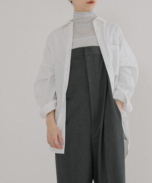 URBAN RESEARCH(アーバンリサーチ)の「オックスオーバーシャツ(シャツ/ブラウス・レディース・イエロー/ストライプ/オフホワイト・FREE)」の5枚目の写真