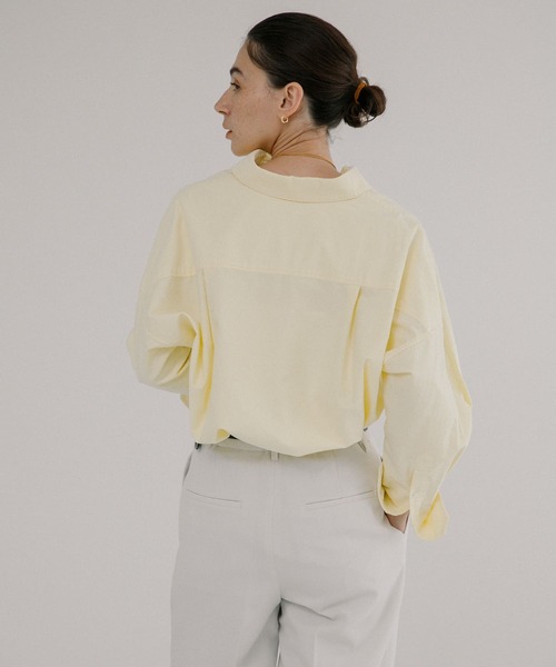 URBAN RESEARCH(アーバンリサーチ)の「オックスオーバーシャツ(シャツ/ブラウス・レディース・イエロー/ストライプ/オフホワイト・FREE)」の19枚目の写真