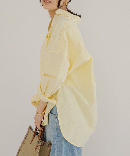 URBAN RESEARCH(アーバンリサーチ)の「オックスオーバーシャツ(シャツ/ブラウス・レディース・イエロー/ストライプ/オフホワイト・FREE)」の21枚目の写真