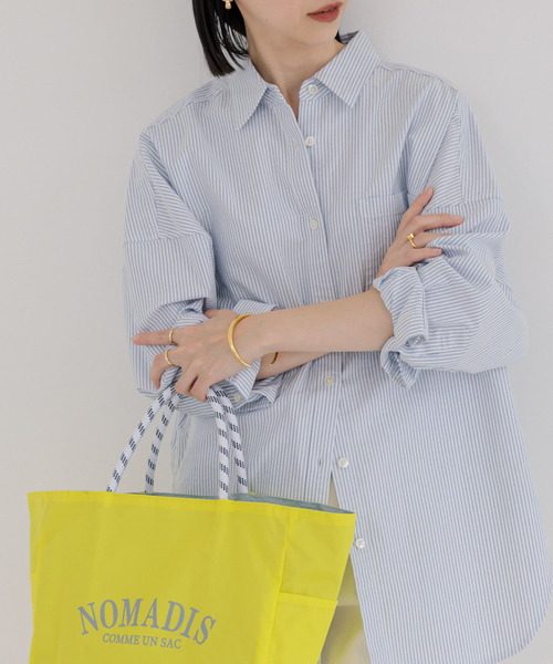 URBAN RESEARCH(アーバンリサーチ)の「オックスオーバーシャツ(シャツ/ブラウス・レディース・イエロー/ストライプ/オフホワイト・FREE)」の16枚目の写真