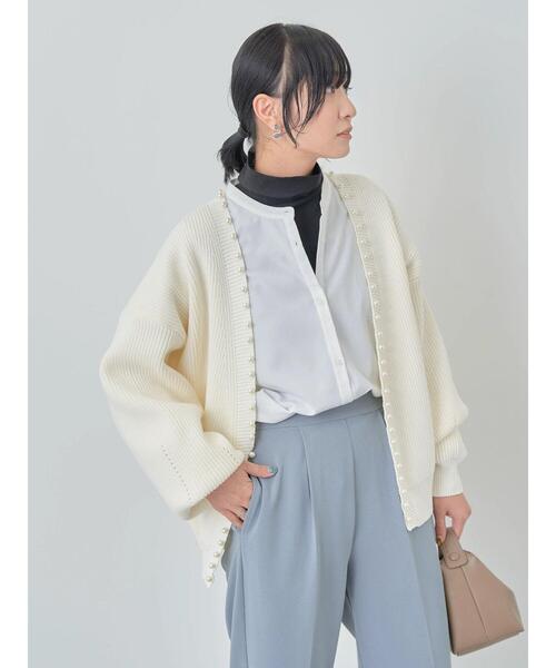 ELENCARE DUE(エレンカーレデュエ)の「・ELENCARE DUEパールトッパーカーディガン(カーディガン/ボレロ・レディース・グレー/イエロー/アイボリー/ブラック・FREE)」の21枚目の写真