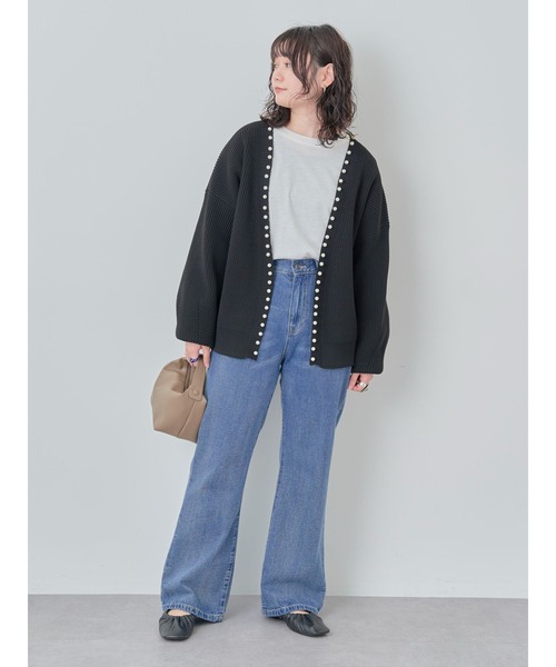 ELENCARE DUE(エレンカーレデュエ)の「・ELENCARE DUEパールトッパーカーディガン(カーディガン/ボレロ・レディース・グレー/イエロー/アイボリー/ブラック・FREE)」の6枚目の写真