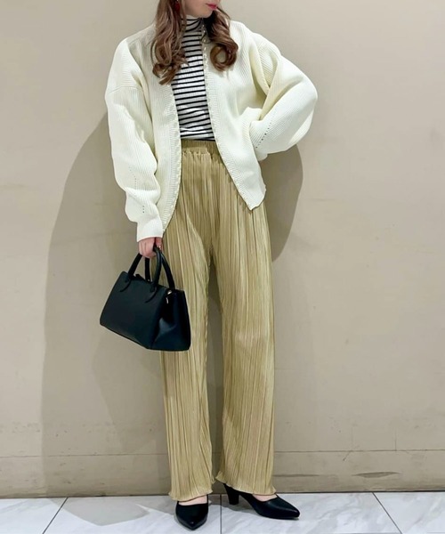 ELENCARE DUE(エレンカーレデュエ)の「・ELENCARE DUEパールトッパーカーディガン(カーディガン/ボレロ・レディース・グレー/イエロー/アイボリー/ブラック・FREE)」の10枚目の写真