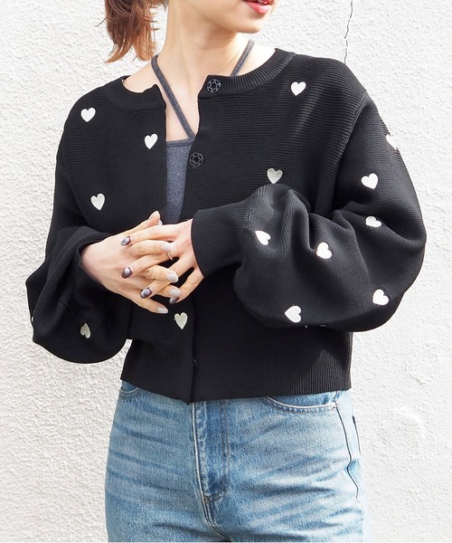 tiptop（ティップトップ）の「アソートモチーフショートカーディガン（カーディガン/ボレロ・レディース・ベージュ/ホワイト系その他/アイボリー/ブラック/チャコールグレー/ブラック系その他・FREE）」の17枚目の写真