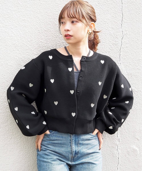 tiptop（ティップトップ）の「アソートモチーフショートカーディガン（カーディガン/ボレロ・レディース・ベージュ/ホワイト系その他/アイボリー/ブラック/チャコールグレー/ブラック系その他・FREE）」の15枚目の写真