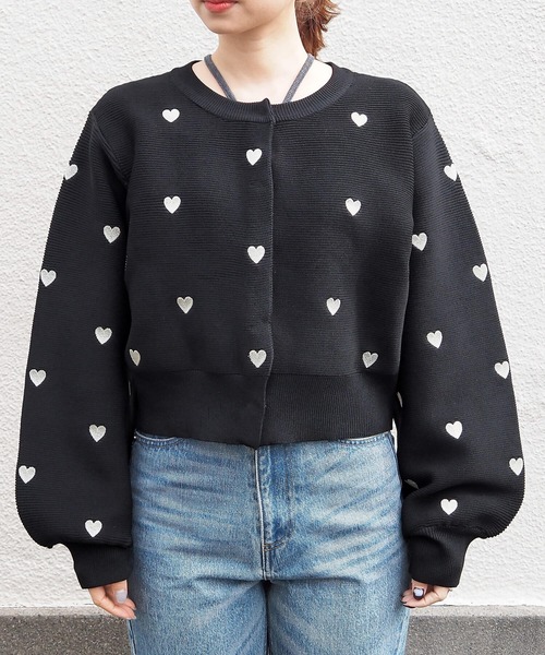 tiptop（ティップトップ）の「アソートモチーフショートカーディガン（カーディガン/ボレロ・レディース・ベージュ/ホワイト系その他/アイボリー/ブラック/チャコールグレー/ブラック系その他・FREE）」の10枚目の写真