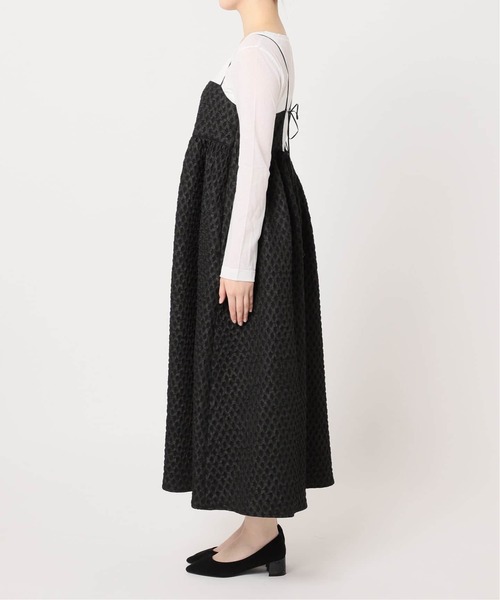 U by SPICK&SPAN(ユーバイスピックアンドスパン)の「フクレジャガードロングキャミワンピース(ワンピース・レディース・ブラック/ホワイト・FREE)」の21枚目の写真