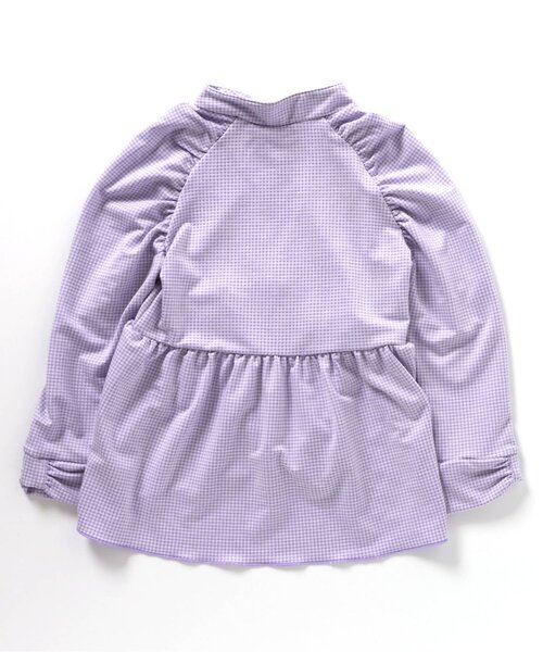 apres les cours(アプレレクール)の「【UVカット】ペプラムチュニックラッシュガード(ラッシュガード・キッズ・サックスブルー/ラベンダー・80/90/100/110/120/130/140)」の10枚目の写真