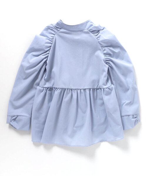 apres les cours(アプレレクール)の「【UVカット】ペプラムチュニックラッシュガード(ラッシュガード・キッズ・サックスブルー/ラベンダー・80/90/100/110/120/130/140)」の11枚目の写真