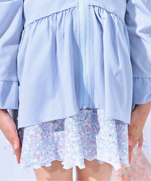 apres les cours(アプレレクール)の「【UVカット】ペプラムチュニックラッシュガード(ラッシュガード・キッズ・サックスブルー/ラベンダー・80/90/100/110/120/130/140)」の13枚目の写真