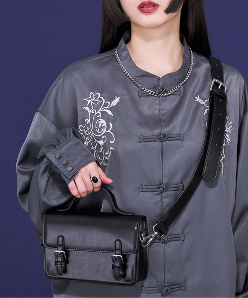 Ellno Loset（エルノロゼット）の「バックルショルダーバッグ（ショルダーバッグ・メンズ・ブラック・FREE）」の8枚目の写真