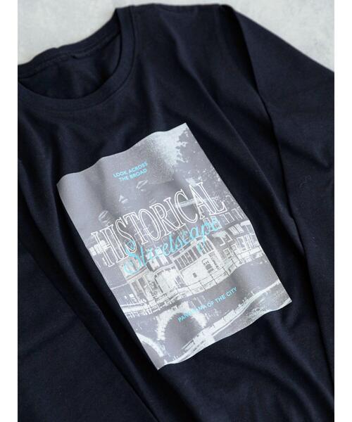 Te chichi（テチチ）の「フォトプリントロンTee（Tシャツ/カットソー・レディース・ベージュ/オフホワイト/ブラック・F）」の4枚目の写真