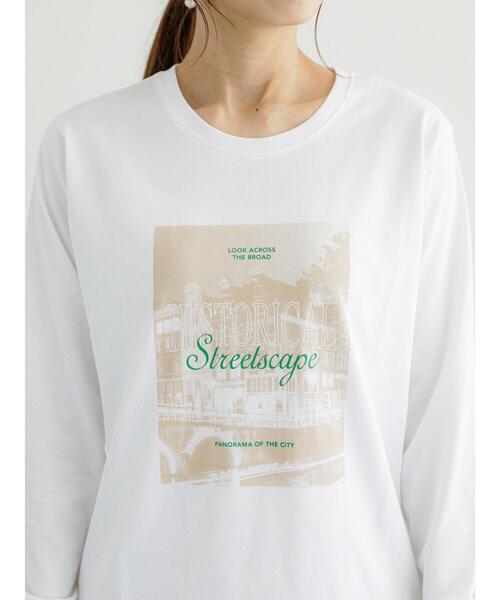 Te chichi（テチチ）の「フォトプリントロンTee（Tシャツ/カットソー・レディース・ベージュ/オフホワイト/ブラック・F）」の14枚目の写真