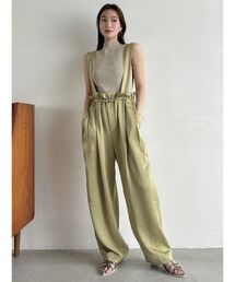 【WEB限定】サス付サテンテーパードパンツ