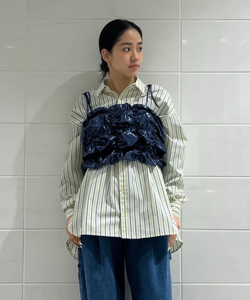 RODEO CROWNS WIDE BOWL（ロデオクラウンズワイドボウル）の「アームオープンシャツ（シャツ/ブラウス・レディース・イエロー系その他/ピンク系その他/ブルー系その他・FREE）」の4枚目の写真