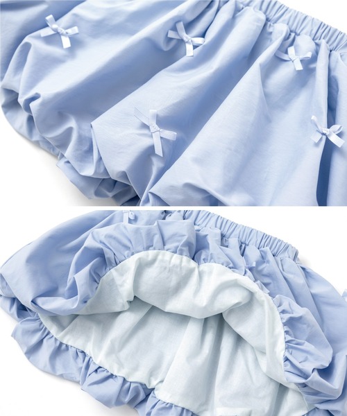 panpantutu（パンパンチュチュ）の「リボンパレードバルーンスカート【Junior/130-140】（スカート・キッズ・ベビーピンク/ライトブルー/ネイビー/ブラック・XX-LARGE）」の6枚目の写真