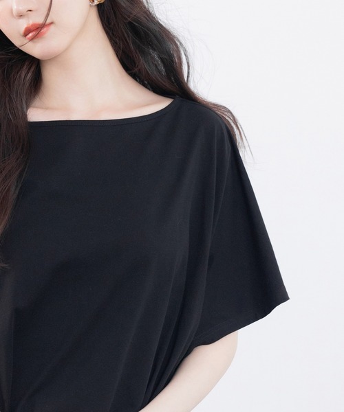 SAISON DE PAPILLON(セゾンドパピヨン)の「ボートネックカットソーTシャツ(Tシャツ/カットソー・レディース・ホワイト/ベージュ/ブラック・フリー)」の20枚目の写真