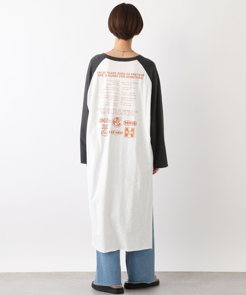 LEPSIM（レプシィム）の「ラグランプリントワンピース　102683（ワンピース・レディース・ベージュ/チャコールグレー・FREE）」の16枚目の写真