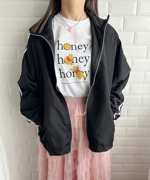 プーさん様ブラックシャツ ディズニー/Disney/クマのプーさん/WinnieThePooh/Tシャツ