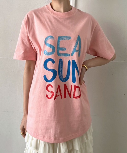 Jewelobe(ジュエローブ)の「ビッグカラーロゴオーバーサイズTシャツ(Tシャツ/カットソー・レディース・ブラック/イエロー/ピンク・FREE)」の21枚目の写真