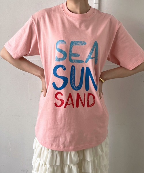 Jewelobe(ジュエローブ)の「ビッグカラーロゴオーバーサイズTシャツ(Tシャツ/カットソー・レディース・ブラック/イエロー/ピンク・FREE)」の22枚目の写真