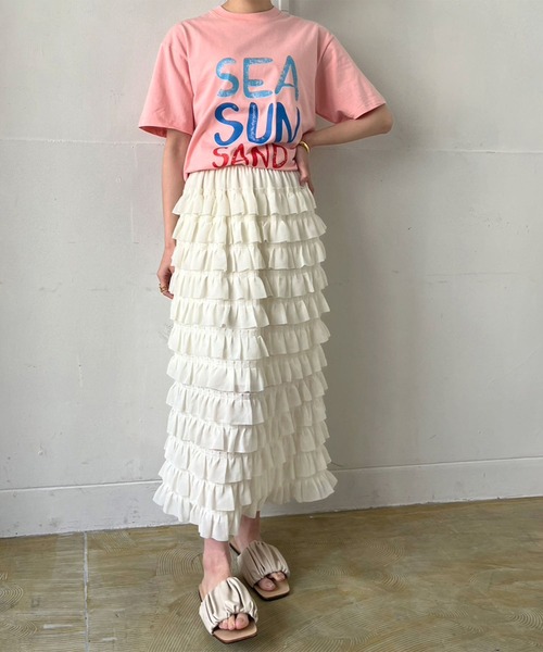 Jewelobe(ジュエローブ)の「ビッグカラーロゴオーバーサイズTシャツ(Tシャツ/カットソー・レディース・ブラック/イエロー/ピンク・FREE)」の13枚目の写真