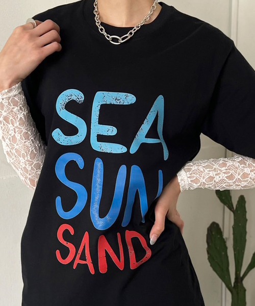 Jewelobe(ジュエローブ)の「ビッグカラーロゴオーバーサイズTシャツ(Tシャツ/カットソー・レディース・ブラック/イエロー/ピンク・FREE)」の17枚目の写真