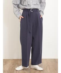 Samansa Mos2 | ベルト付センタープレスパンツ(その他パンツ)