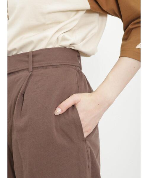 Samansa Mos2(サマンサ モスモス)の「ベルト付センタープレスパンツ(その他パンツ・レディース・モカ/ネイビー/カーキ/キナリ・F)」の17枚目の写真