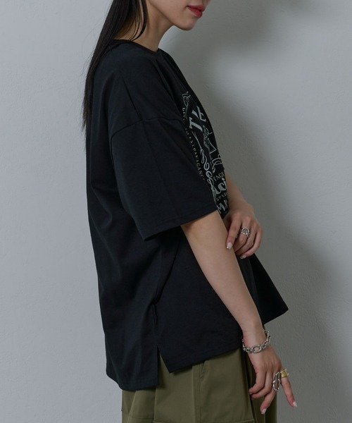 COLONY 2139(コロニートゥーワンスリーナイン)の「16OE天竺プリント半袖T(Tシャツ/カットソー・メンズ・ブラック/ホワイト・MEDIUM/LARGE)」の4枚目の写真