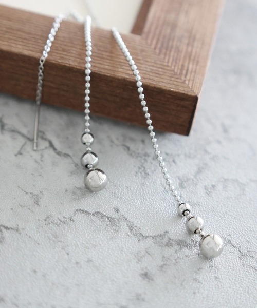 LEPSIM(レプシィム)の「ステンレスアメリカンピアス 110325(ピアス(両耳用)・レディース・ゴールド/シルバー/シルバー系その他・ONE SIZE)」の2枚目の写真