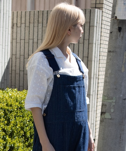 UNIVERSAL OVERALL（ユニバーサルオーバーオール）の「オープンカラーシャツ / 半袖シャツ / OPEN COLLAR SHIRT（シャツ/ブラウス・レディース・ホワイト/ブラック・F）」の4枚目の写真