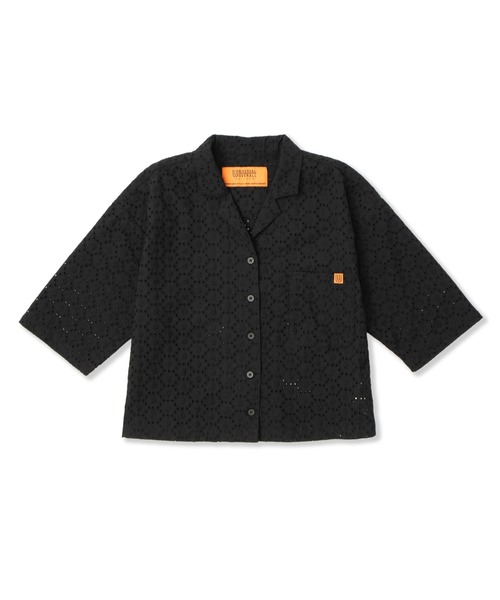 UNIVERSAL OVERALL（ユニバーサルオーバーオール）の「オープンカラーシャツ / 半袖シャツ / OPEN COLLAR SHIRT（シャツ/ブラウス・レディース・ホワイト/ブラック・F）」の11枚目の写真