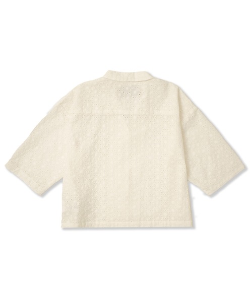 UNIVERSAL OVERALL（ユニバーサルオーバーオール）の「オープンカラーシャツ / 半袖シャツ / OPEN COLLAR SHIRT（シャツ/ブラウス・レディース・ホワイト/ブラック・F）」の12枚目の写真