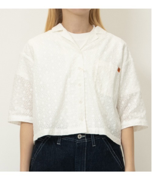 UNIVERSAL OVERALL（ユニバーサルオーバーオール）の「オープンカラーシャツ / 半袖シャツ / OPEN COLLAR SHIRT（シャツ/ブラウス・レディース・ホワイト/ブラック・F）」の16枚目の写真
