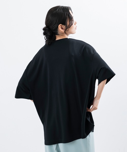 JUNRED（ジュンレッド）の「【 追加生産 】エアシルケットオーバーサイズプルオーバー（Tシャツ/カットソー・メンズ・ブラック/チャコールグレー/ホワイト/ライトグリーン・S/L/M）」の6枚目の写真