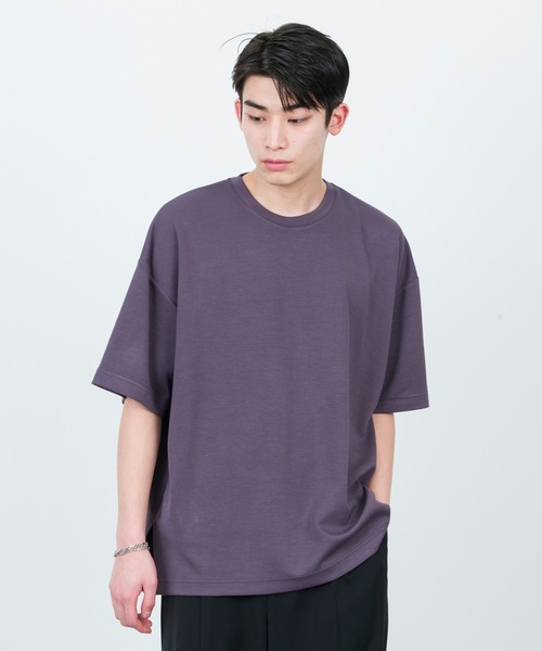 JUNRED（ジュンレッド）の「【 追加生産 】エアシルケットオーバーサイズプルオーバー（Tシャツ/カットソー・メンズ・ブラック/チャコールグレー/ホワイト/ライトグリーン・S/L/M）」の10枚目の写真
