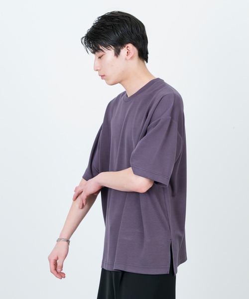 JUNRED（ジュンレッド）の「【 追加生産 】エアシルケットオーバーサイズプルオーバー（Tシャツ/カットソー・メンズ・ブラック/チャコールグレー/ホワイト/ライトグリーン・S/L/M）」の11枚目の写真