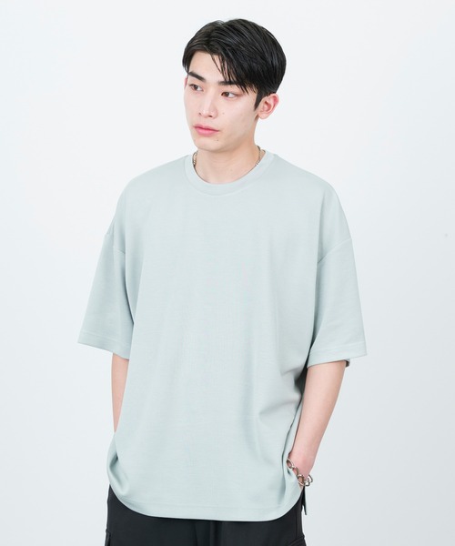 JUNRED（ジュンレッド）の「【 追加生産 】エアシルケットオーバーサイズプルオーバー（Tシャツ/カットソー・メンズ・ブラック/チャコールグレー/ホワイト/ライトグリーン・S/L/M）」の17枚目の写真