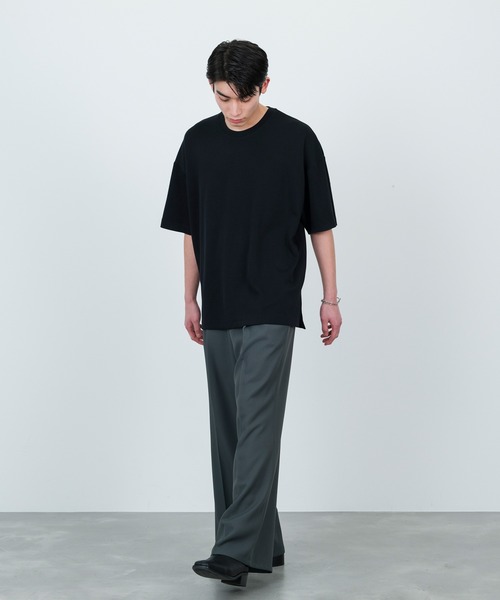 JUNRED（ジュンレッド）の「【 追加生産 】エアシルケットオーバーサイズプルオーバー（Tシャツ/カットソー・メンズ・ブラック/チャコールグレー/ホワイト/ライトグリーン・S/L/M）」の21枚目の写真