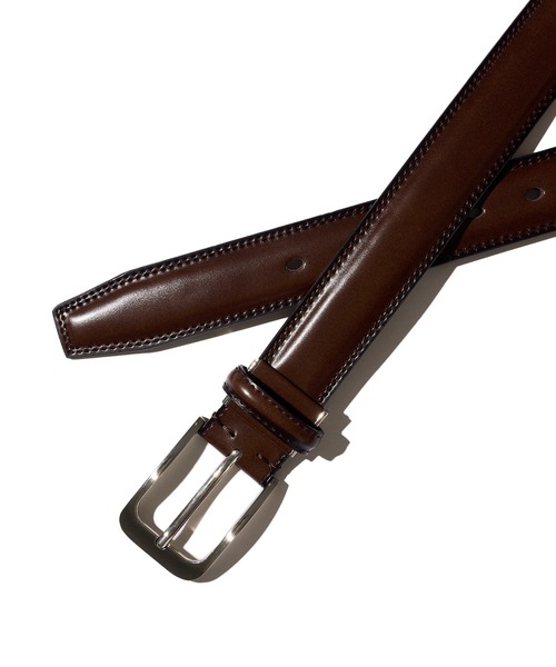 TETE HOMME（テットオム）の「【ON/OFF兼用】イタリアンレザースクエアバックルベルト（ベルト・メンズ・ブラック/ダークブラウン/ブラウン・FREE）」の5枚目の写真