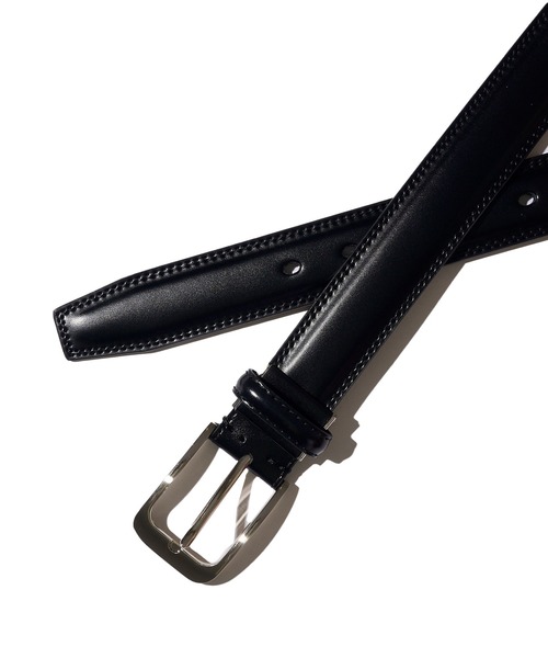 TETE HOMME（テットオム）の「【ON/OFF兼用】イタリアンレザースクエアバックルベルト（ベルト・メンズ・ブラック/ダークブラウン/ブラウン・FREE）」の4枚目の写真