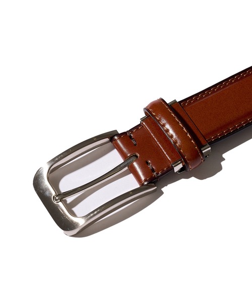 TETE HOMME（テットオム）の「【ON/OFF兼用】イタリアンレザースクエアバックルベルト（ベルト・メンズ・ブラック/ダークブラウン/ブラウン・FREE）」の7枚目の写真